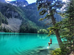 About 2.5 hours from Vancouver is the Joffre Lakes hike which takes about 3 hours round trip.
