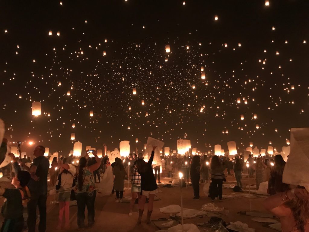 Every year, 13,000 people attend RiSE to release their lanterns into the universe. 