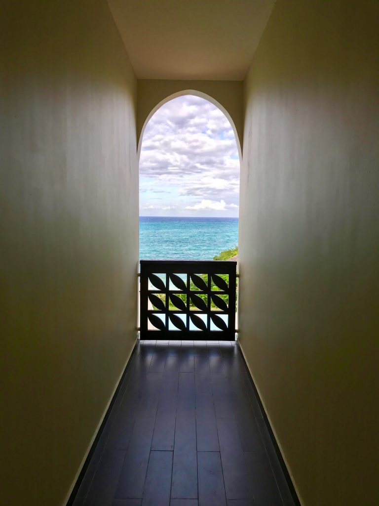The spa at the Melia Zanzibar overlooks the Indian Ocean.