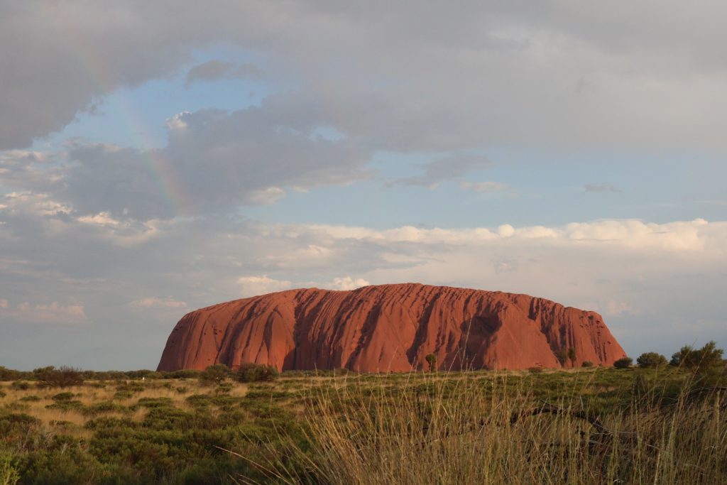 Watching the sunset over Uluru is one of the most beautiful parts of Adventure Tours' Rock to Rock Tour.