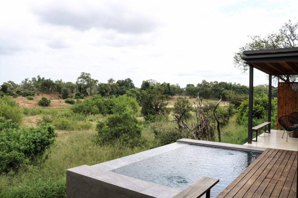 Each villa at Ivory Lodge is equipped with a private, unheated infinity pool for swimming.