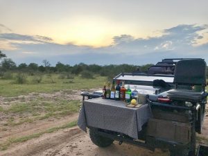 Enjoy sunset drinks, known as sundowners, on your African safari.
