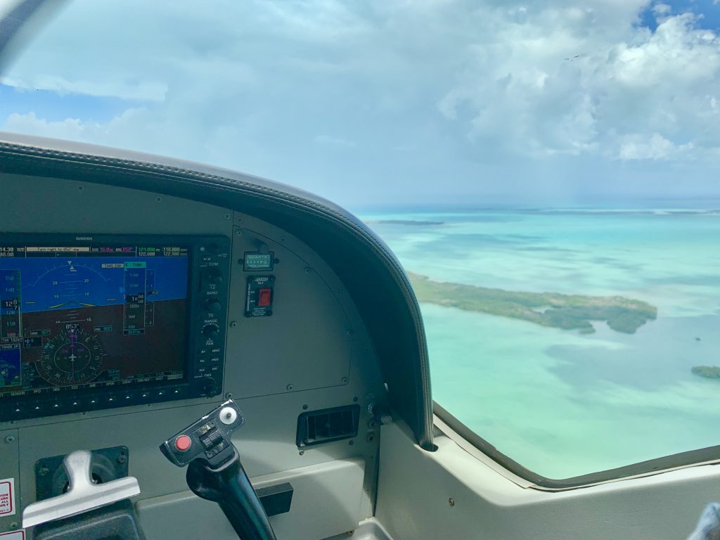 The views from the cockpit on the way into Caye Caulker, Belize are endless.