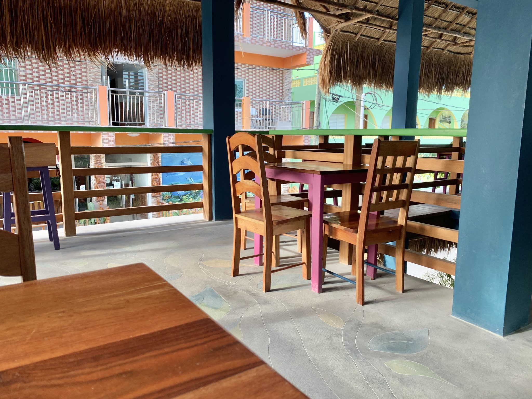 Namaste Cafe in Caye Caulker, Belize has an endless menu of sweets, smoothies and sandwiches.