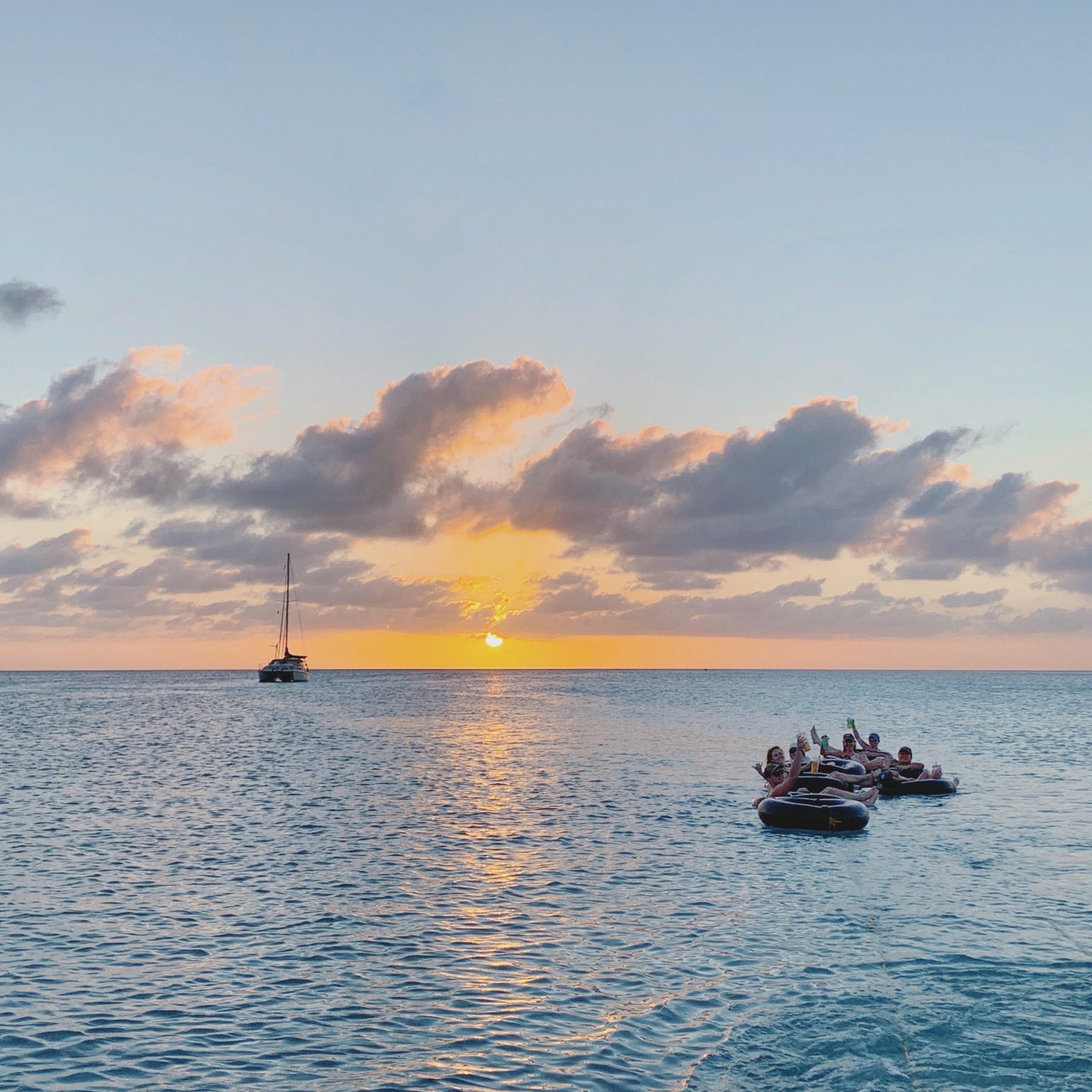 Don't miss the Happy Hour Tubing Tour on Caye Caulker, Belize.