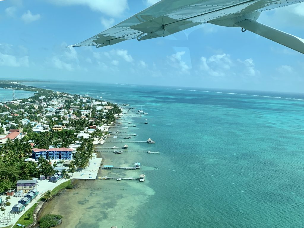 Try to get a window seat on your puddle jumper flight to Caye Caulker, Belize.