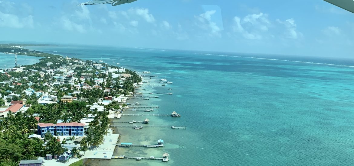 Don't miss the view out of the plane window when visiting Caye Caulker, Belize.