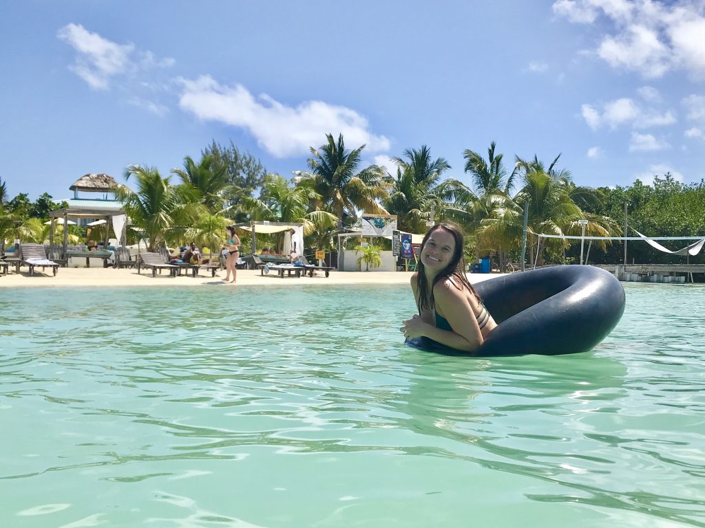 You can have a lazy day in an inner tube at Koko King near Caye Caulker, Belize.