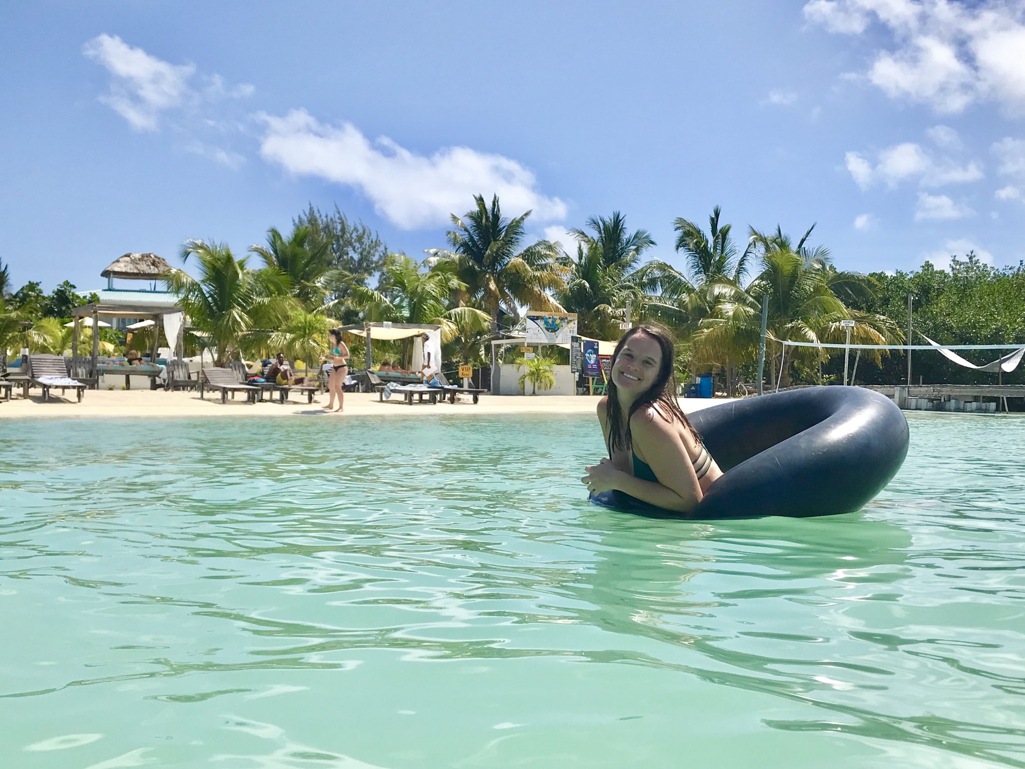 You can have a lazy day in an inner tube at Koko King near Caye Caulker, Belize.