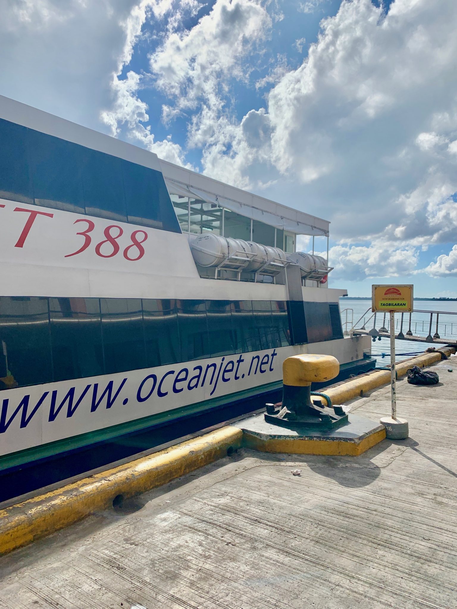 You can take a ferry from Cebu to Bohol, Philippines.