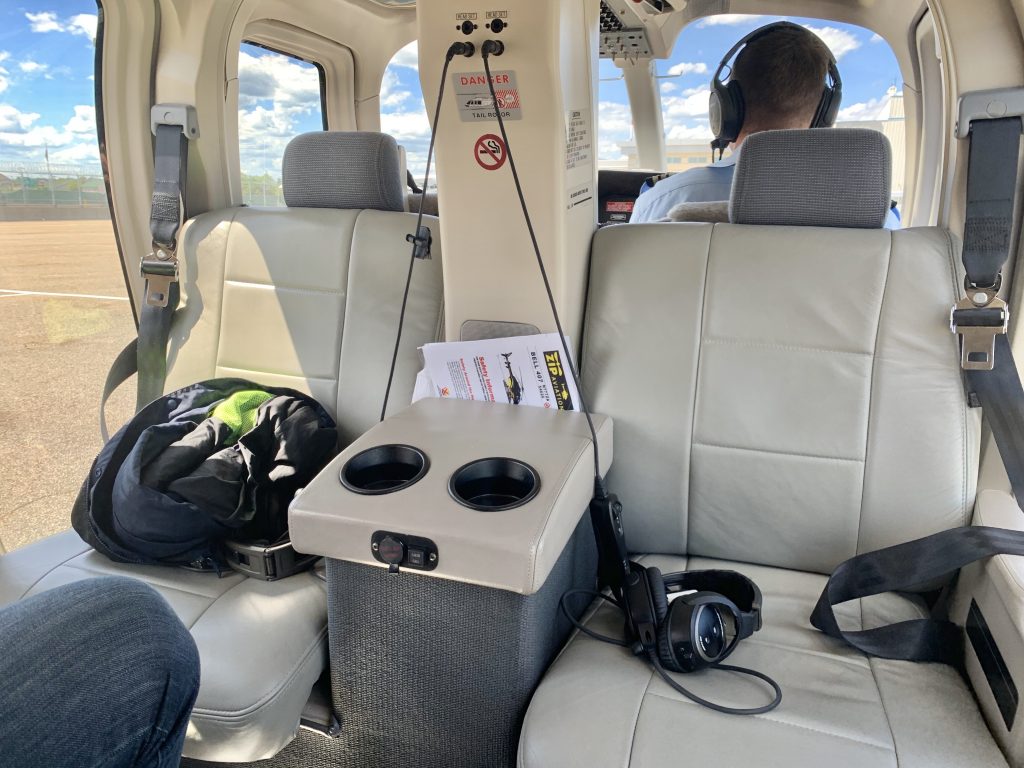 There were four seats inside the Blade helicopter flight I took.