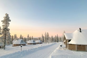 There are rows of cabins at Northern Lights Village but it doesn't take away from your privacy.