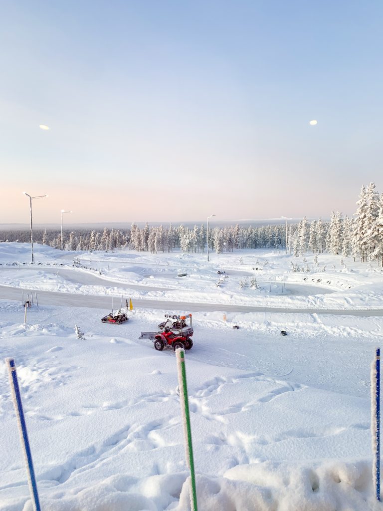 Ice karting is one of the many excursions available at Northern Lights Village.