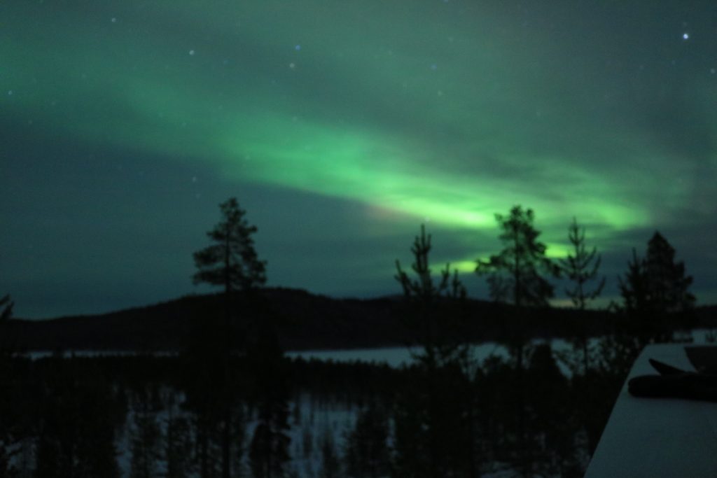 Seeing the Aurora Borealis from Lake Inari is one of the many excursions at Northern Lights Village.