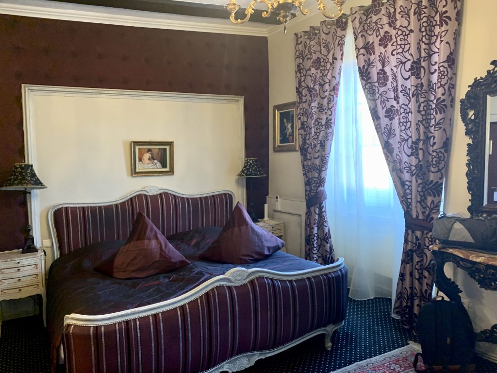 The bed wasn't super comfortable at Hotel le Marechal in Colmar, France.
